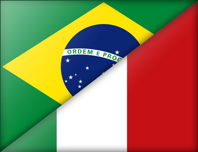 Bandeira Brasil Italia